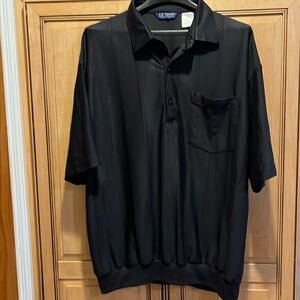 LD Sport Men’s Collared Black Shirt XXL